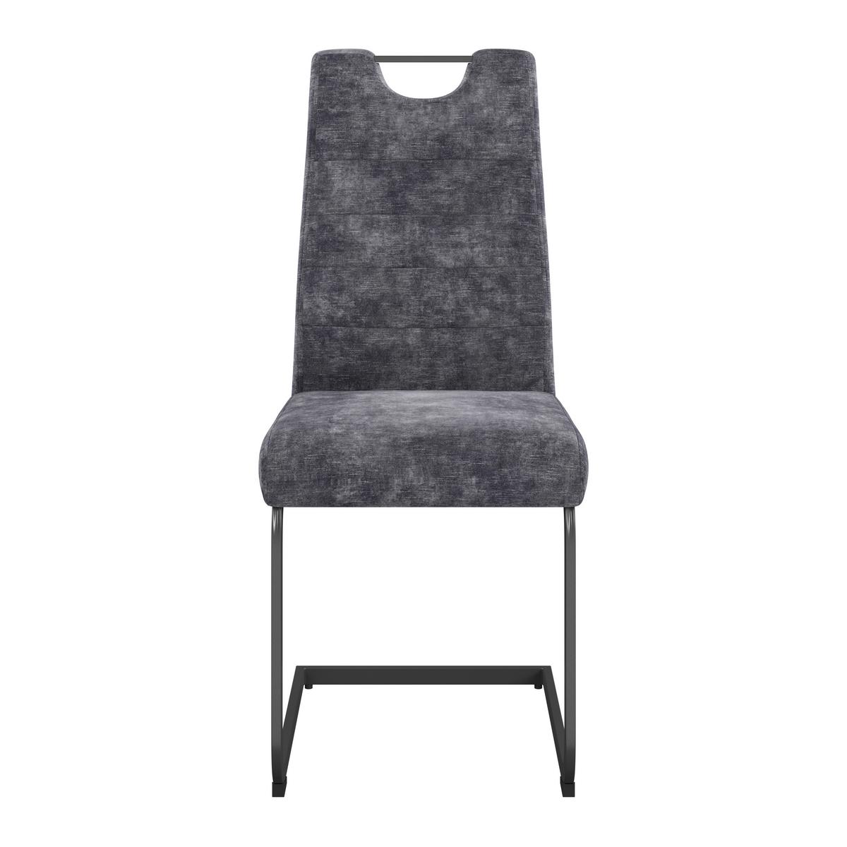 Nihajni Stol Melbourne, Siva - siva/črna, Moderno, kovina/tekstil (44/101/58cm)