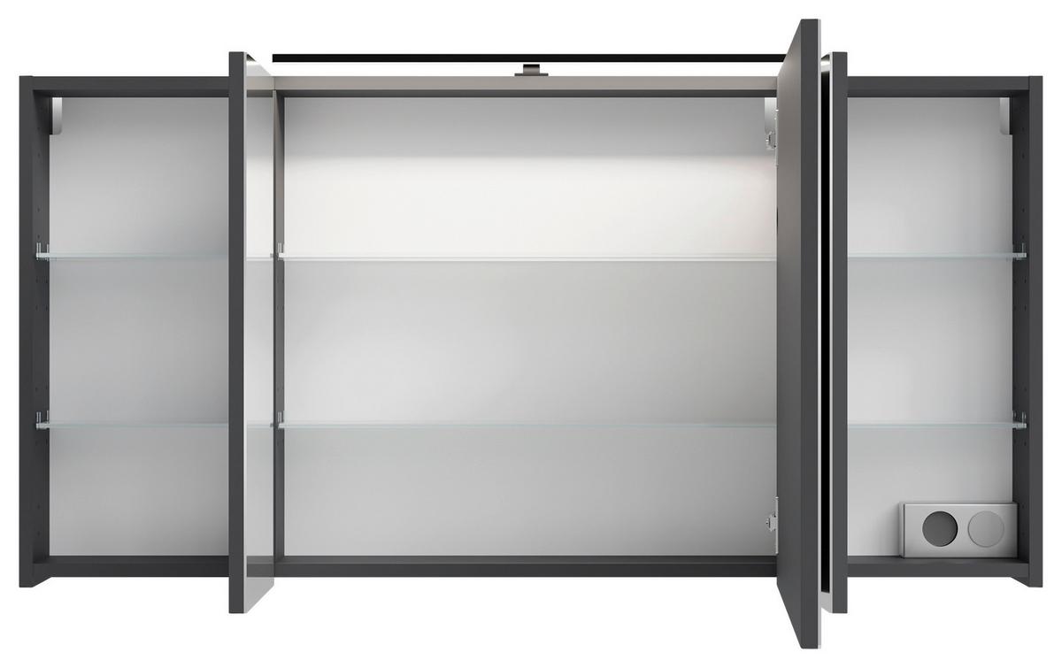 Spiegelschrank Spree Anthrazit - MODERN, Glas/Holzwerkstoff (120/60/15cm) - MID.YOU