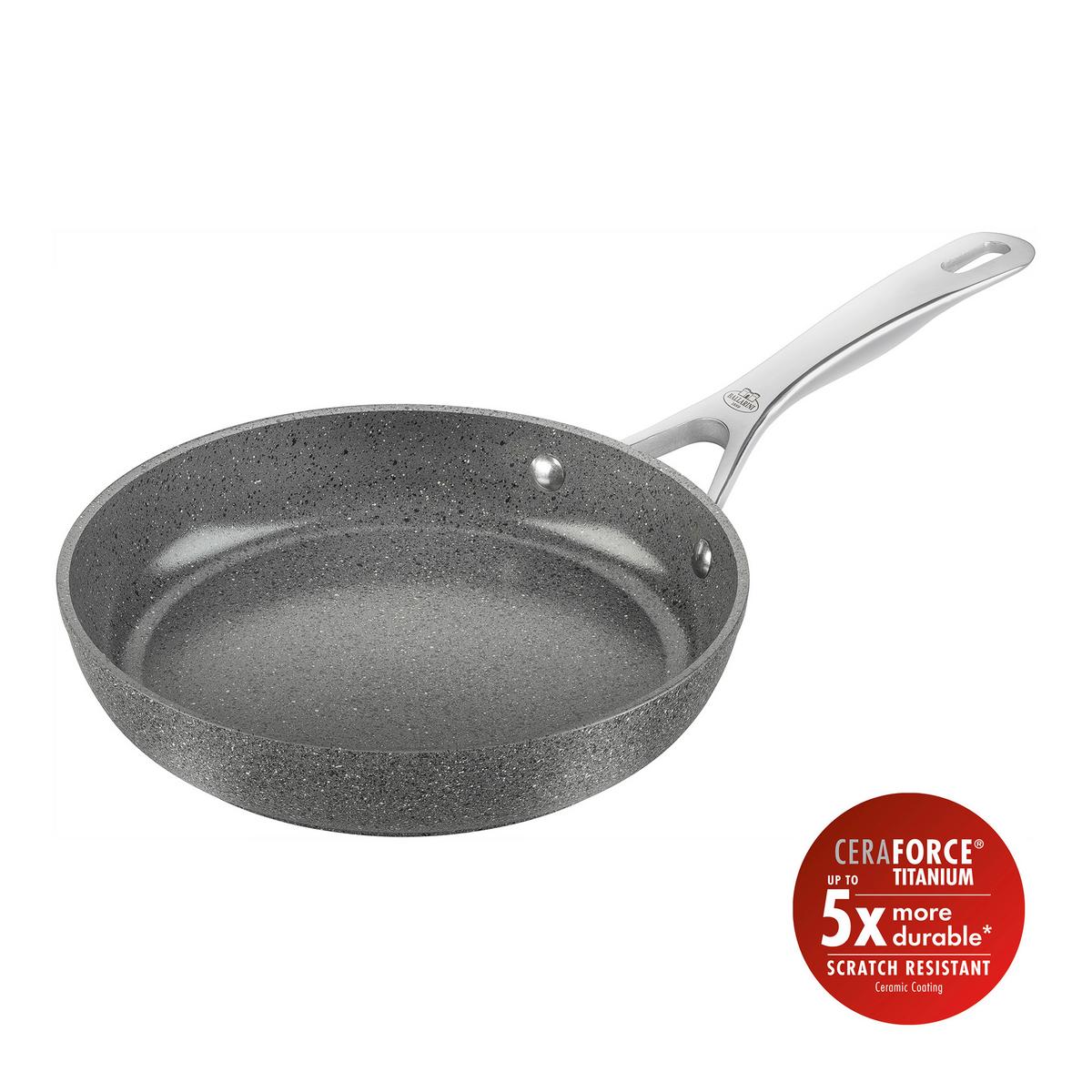 PATELNIA DO SMAŻENIA 1030840 - kolor aluminiowy, Basics, metal (28cm) - Ballarini