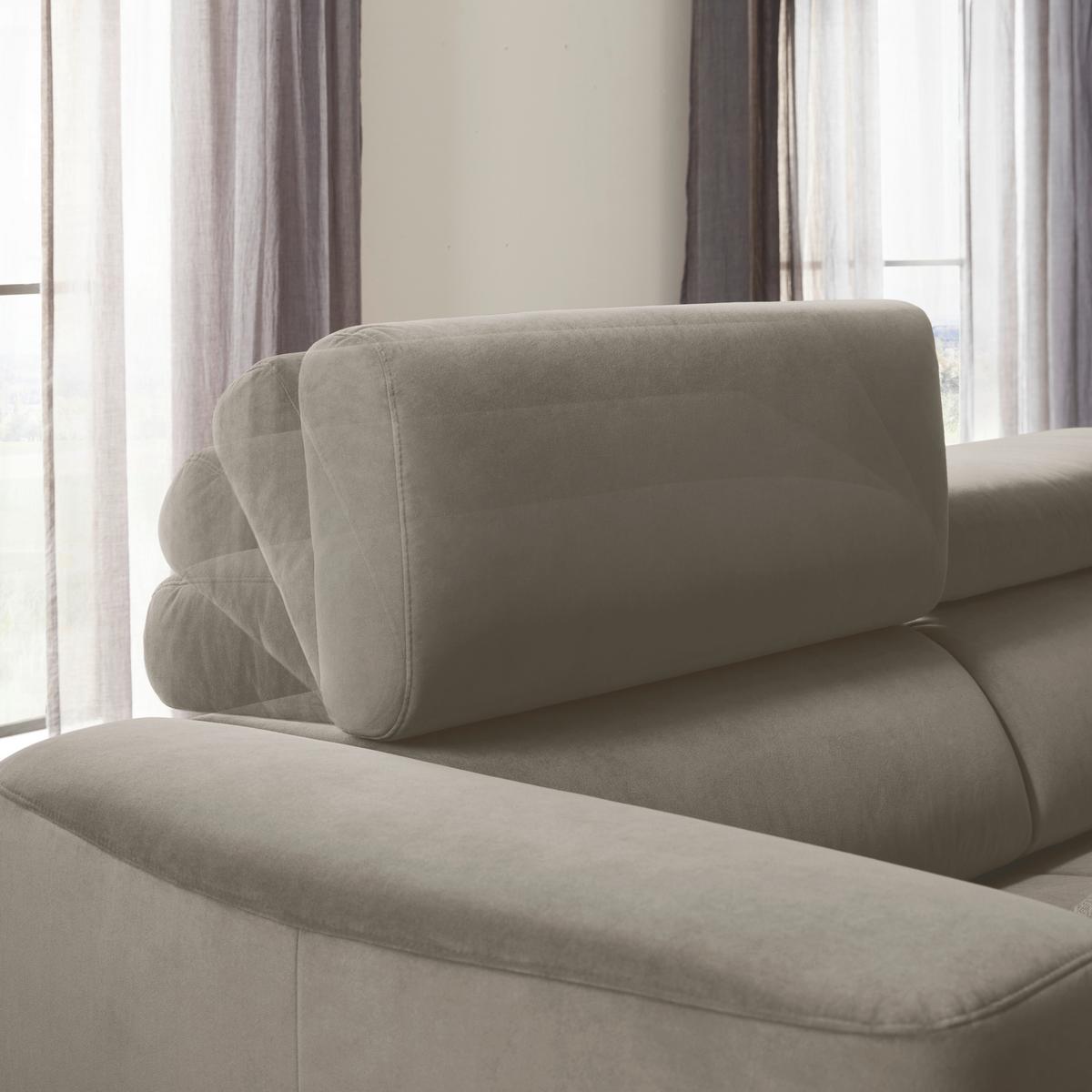 Ecksofa Emma rechts Beige - Beige/Schwarz, MODERN, Textil (301/210cm) - Premium Living