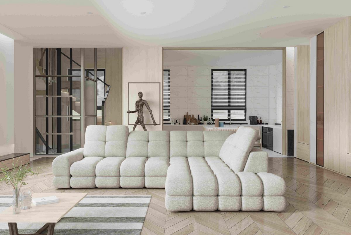 Kutna Garnitura Tollo L - bež/crna, Moderno, drvni materijal/drvo (302/116cm) - Premium Living