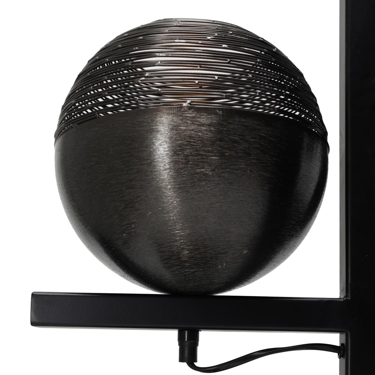 Stehleuchte Eclipse 125 Schwarz - Schwarz, Basics, Metall (31/39/92cm) - Kayoom