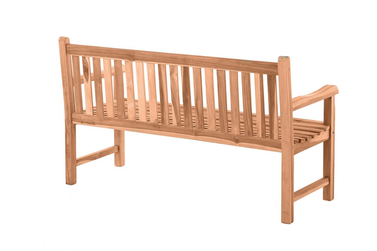 Gartenbank 3-Sitzer ca. 150 cm Naturfarben Teakholz - Naturfarben, Natur, Holz (150/92/63cm) - Gardenson