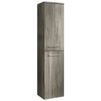 Midischrank York ca. 30x136x31 cm Rauschsilber - Chromfarben/Grau, MODERN, Holzwerkstoff/Kunststoff (30/136/31cm) - MID.YOU