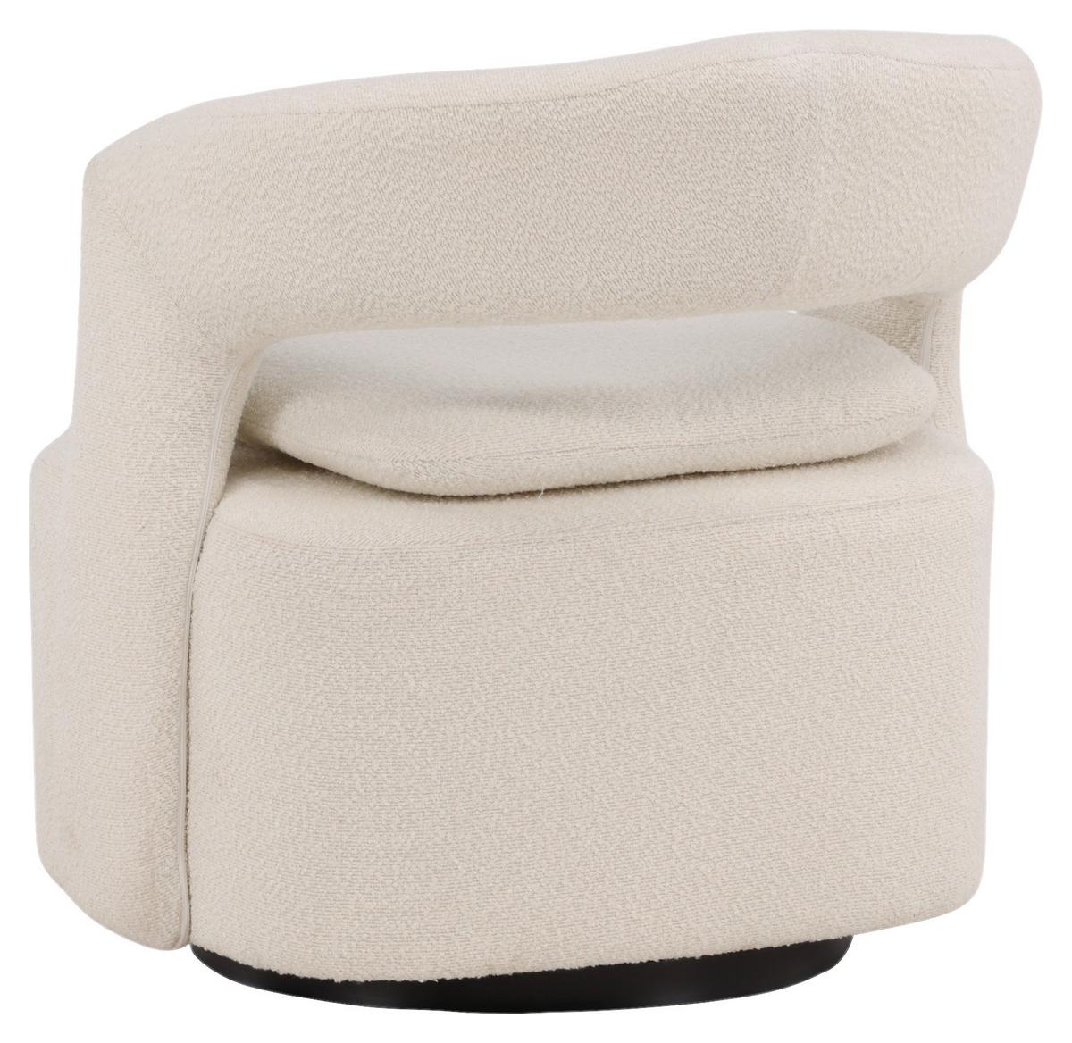 Sessel Laurel ca. 69x75x72 cm Weiß - Weiß, Design, Textil/Metall (69/75/72cm) - Livetastic