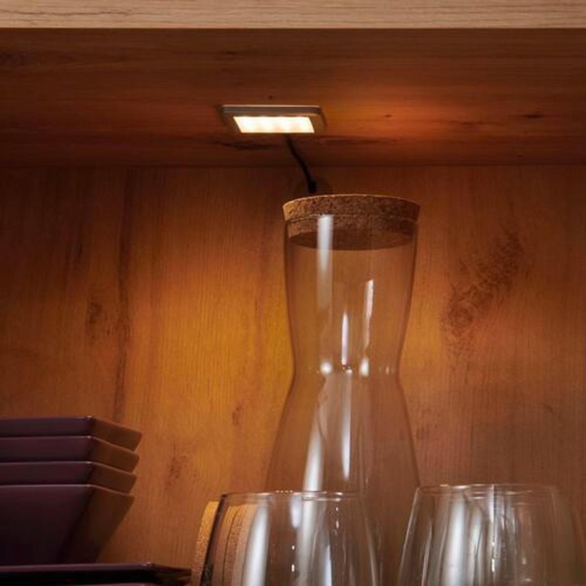 Vitrina Nyon - boje hrasta/crna, Moderno, staklo/drvni materijal (56,8/200,1/40,5cm) - Modern Living