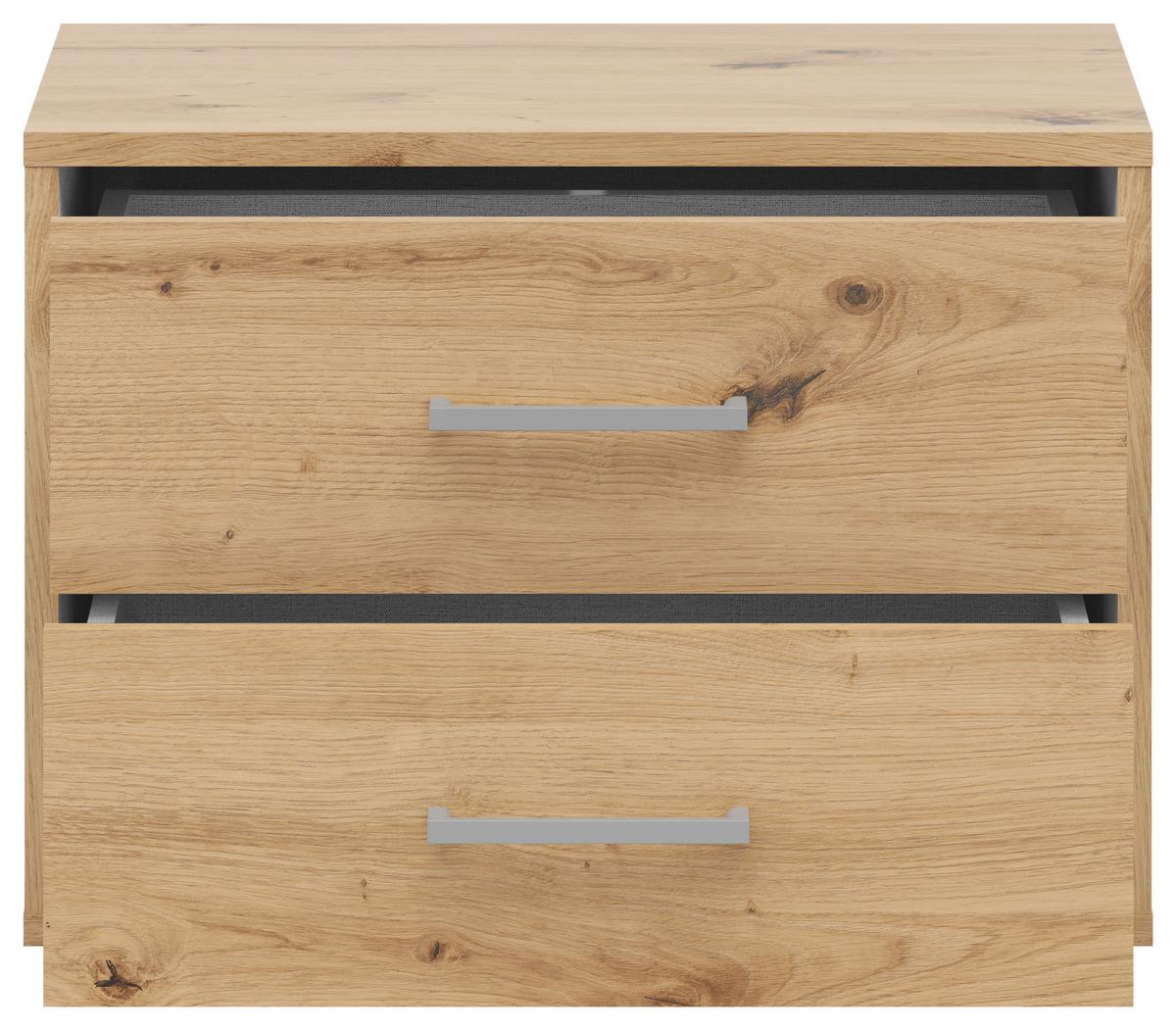 Noptieră SMART 2 - alb/stejar Artisan, Konventionell, material pe bază de lemn (50/37,7/35cm)