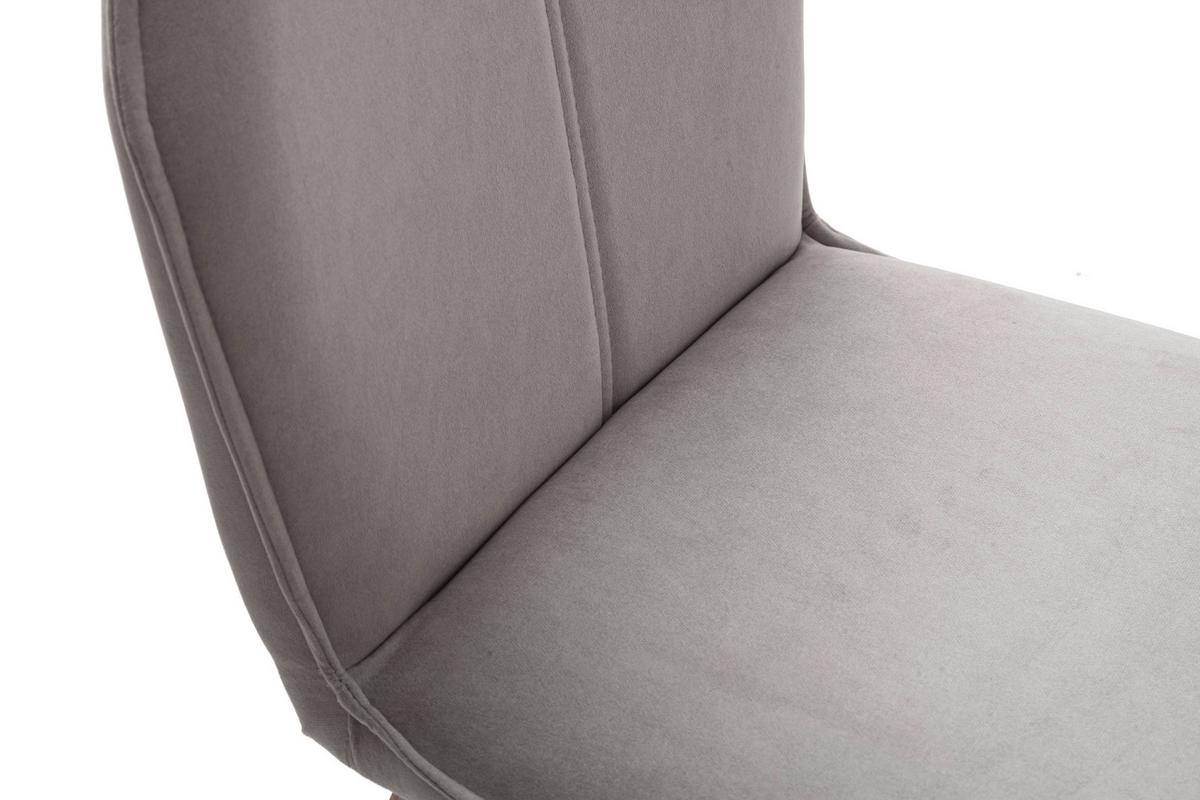 KRZESŁO MAKALU - kolor dębowy/szary, Design, drewno/tkanina (43/87/63cm) - Livetastic