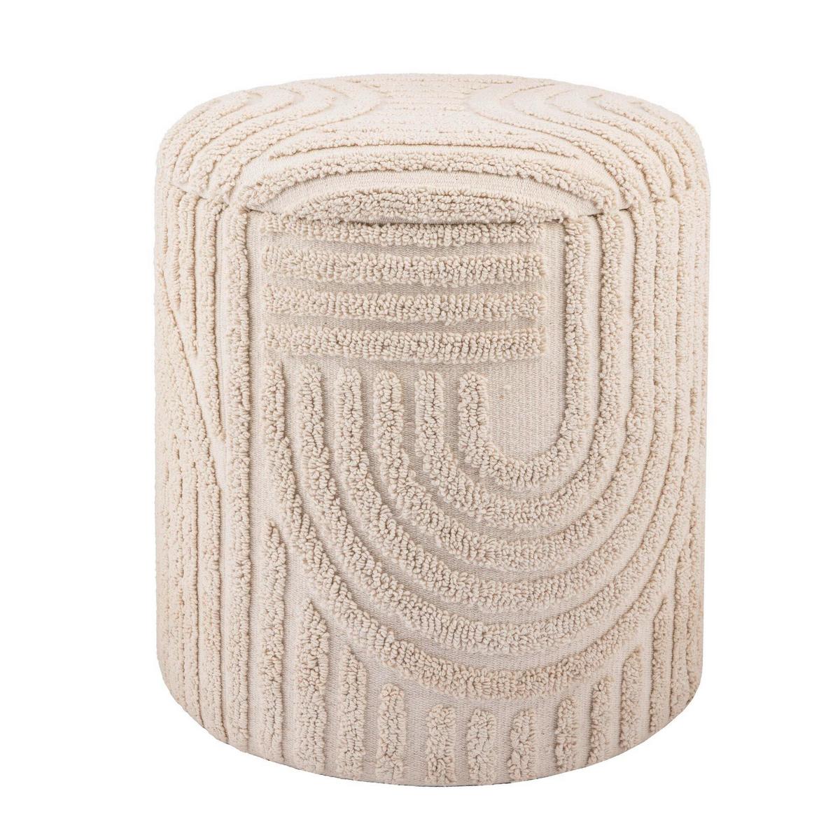 HOCKER WL7.428 - Beige, Basics, Textil (40/45/40cm) - Livetastic