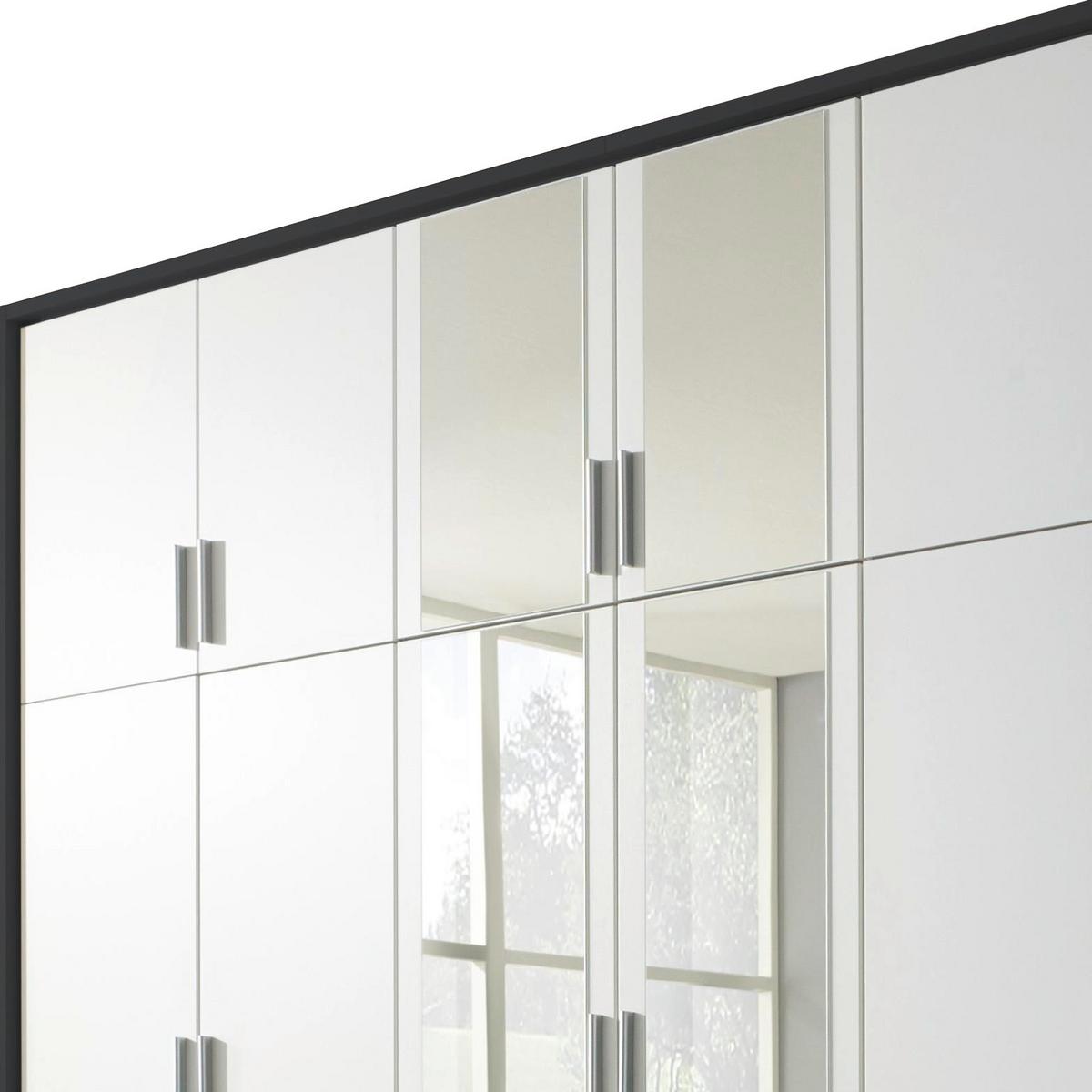 Ormar S Klasičnim Vratima Hildesheim - bijela/siva, Design, staklo/drvni materijal (275/231/56cm) - Modern Living
