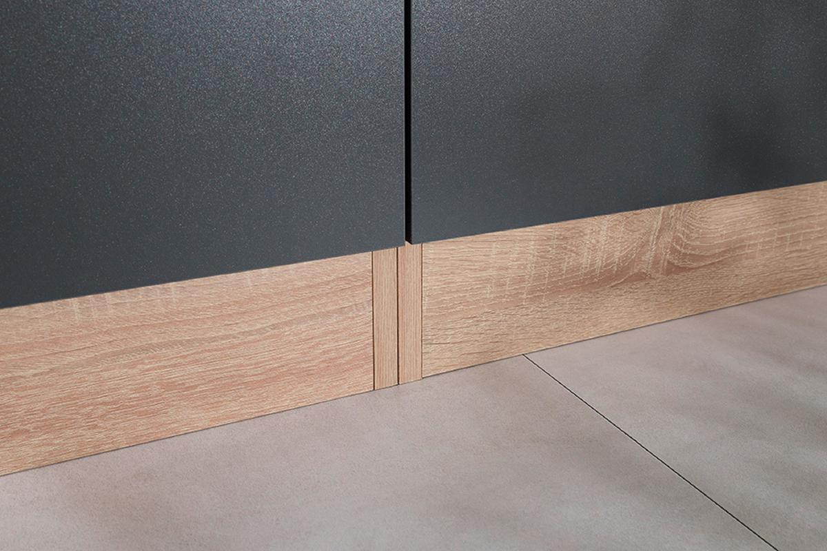 Omara Za Vgradno Napravo Merle, Barva Hrasta, Siva - srebrne barve/siva, Basics, kovina/leseni material (60/144,8/60cm) - Respekta