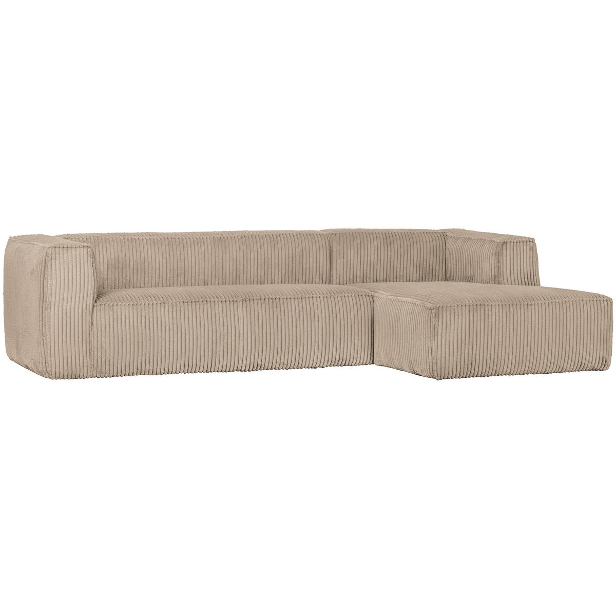 Ecksofa Bean Sandfarben S: 305x175cm - Sandfarben/Schwarz, Design, Kunststoff/Textil (305/175cm) - Livetastic