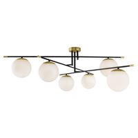 Deckenleuchte Nostalgia Mattgoldfarbig max. 40 Watt - Goldfarben/Schwarz, Trend, Glas (115/35/115cm) - MAYTONI