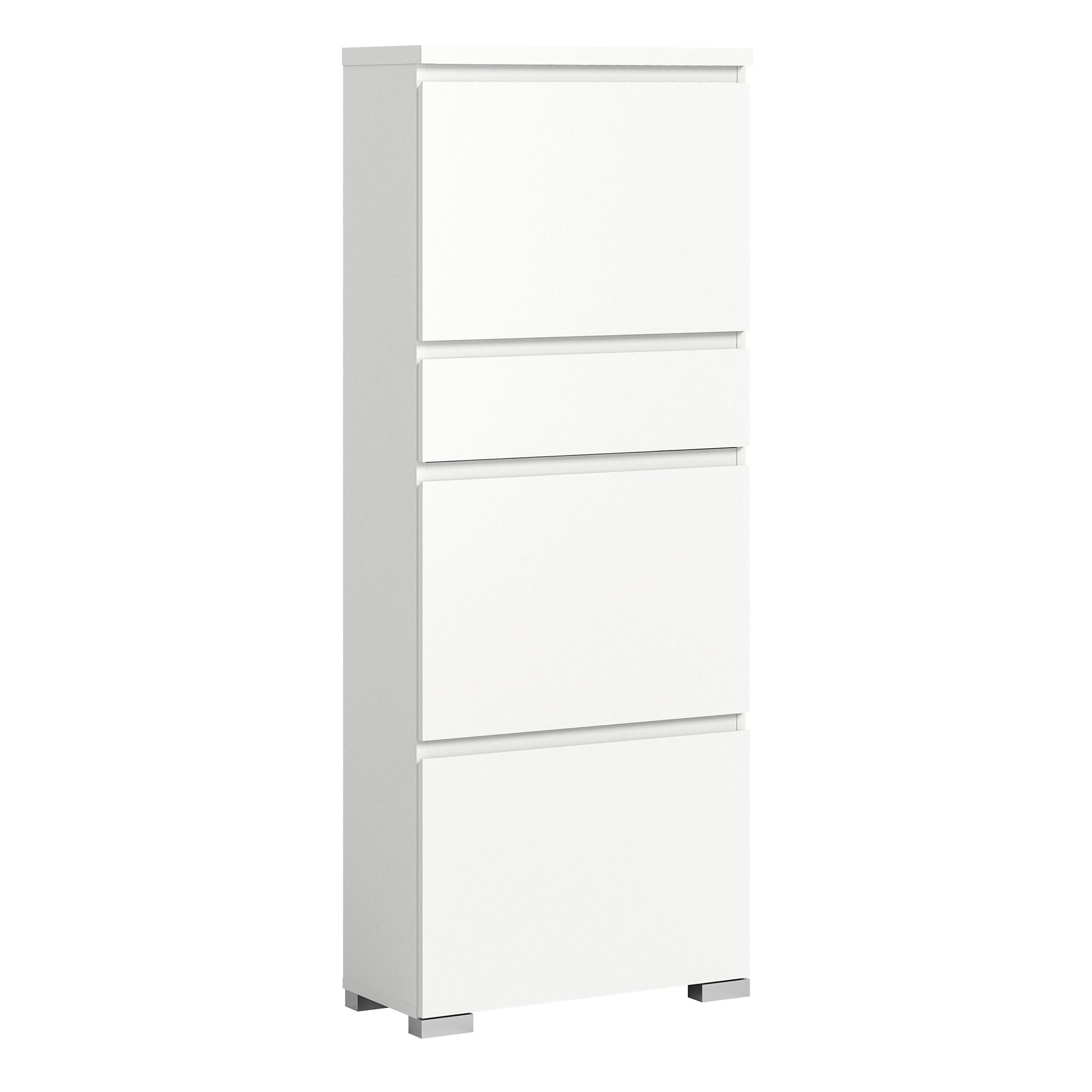Omara Za Čevlje Shoelove, Bela - srebrne barve/bela, Moderno, leseni material (60/152/27cm) - Mömax