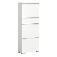 Ormarić Za Cipele Shoelove - bijela/srebrne boje, Moderno, drvni materijal (60/152/27cm) - Modern Living
