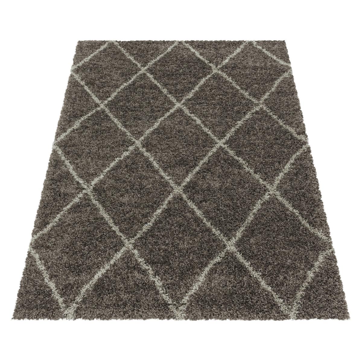 Hochflorteppich Alvor Taupe ca. 160x230cm - Taupe, Basics, Textil (160/230cm)
