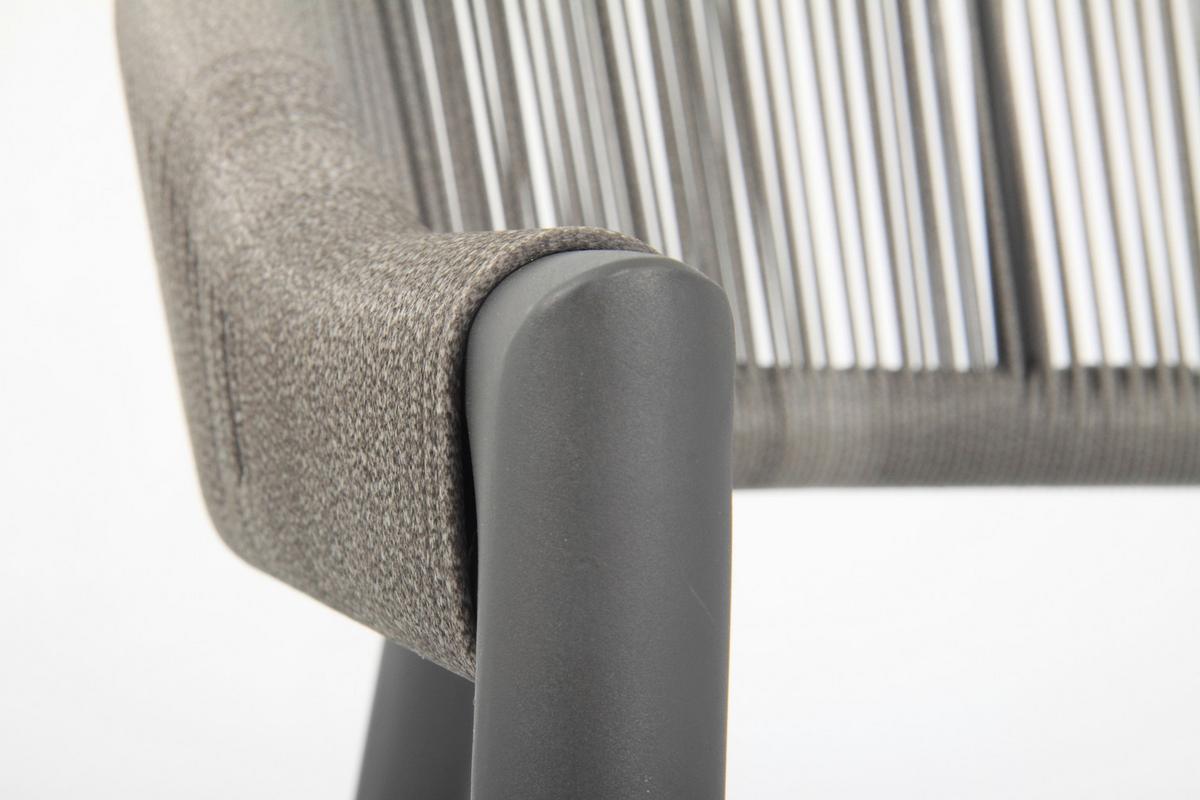 Set Vrtnih Stolov Brooklyn, Temno Siva, 4-Delni - temno siva/barve grafita, Basics, kovina/umetna masa (56/58/78cm) - Gardenson