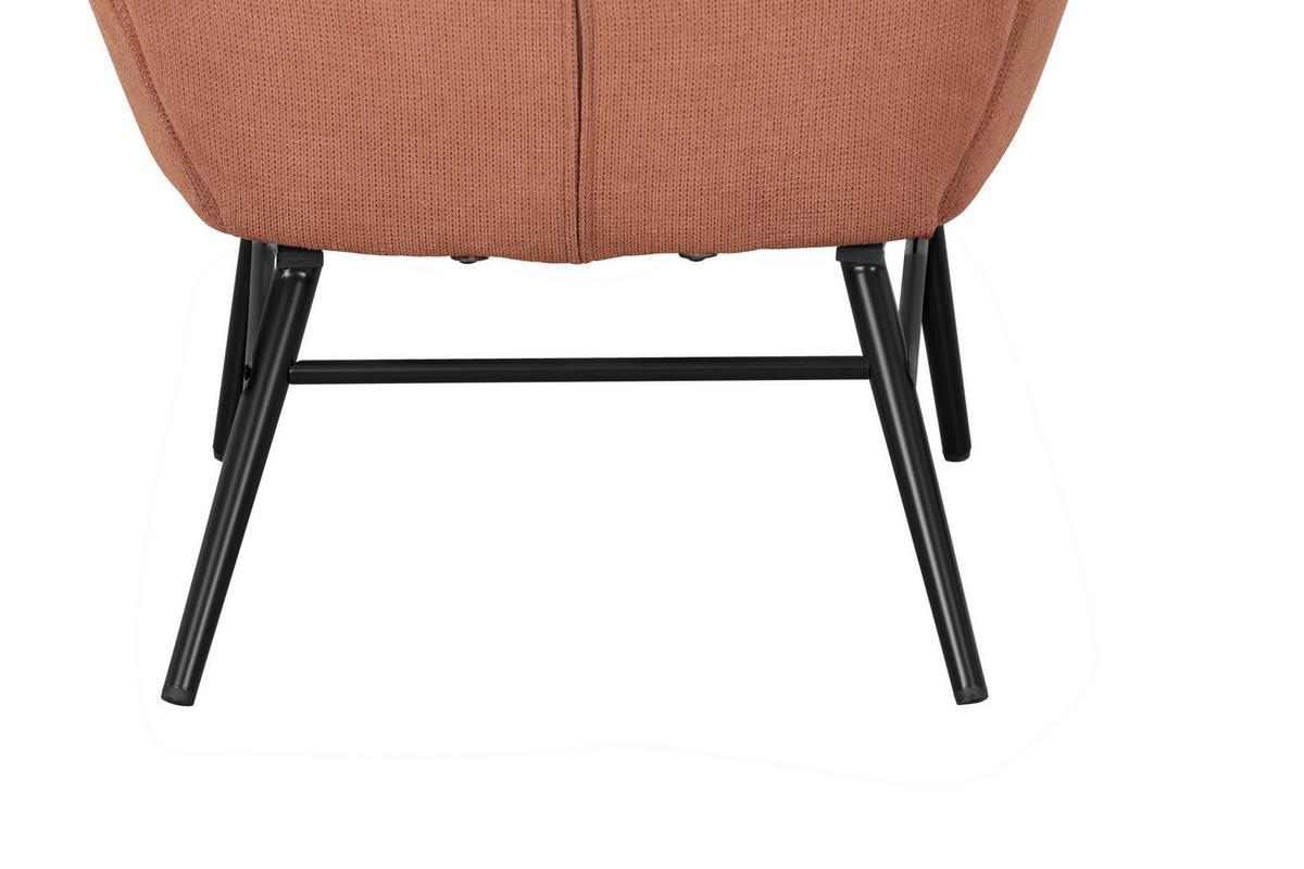 ZESTAW FOTELI RELAKSACYJNYCH LAURA - czarny/brudny róż, Design, metal/tkanina (84/73/100cm) - Livetastic