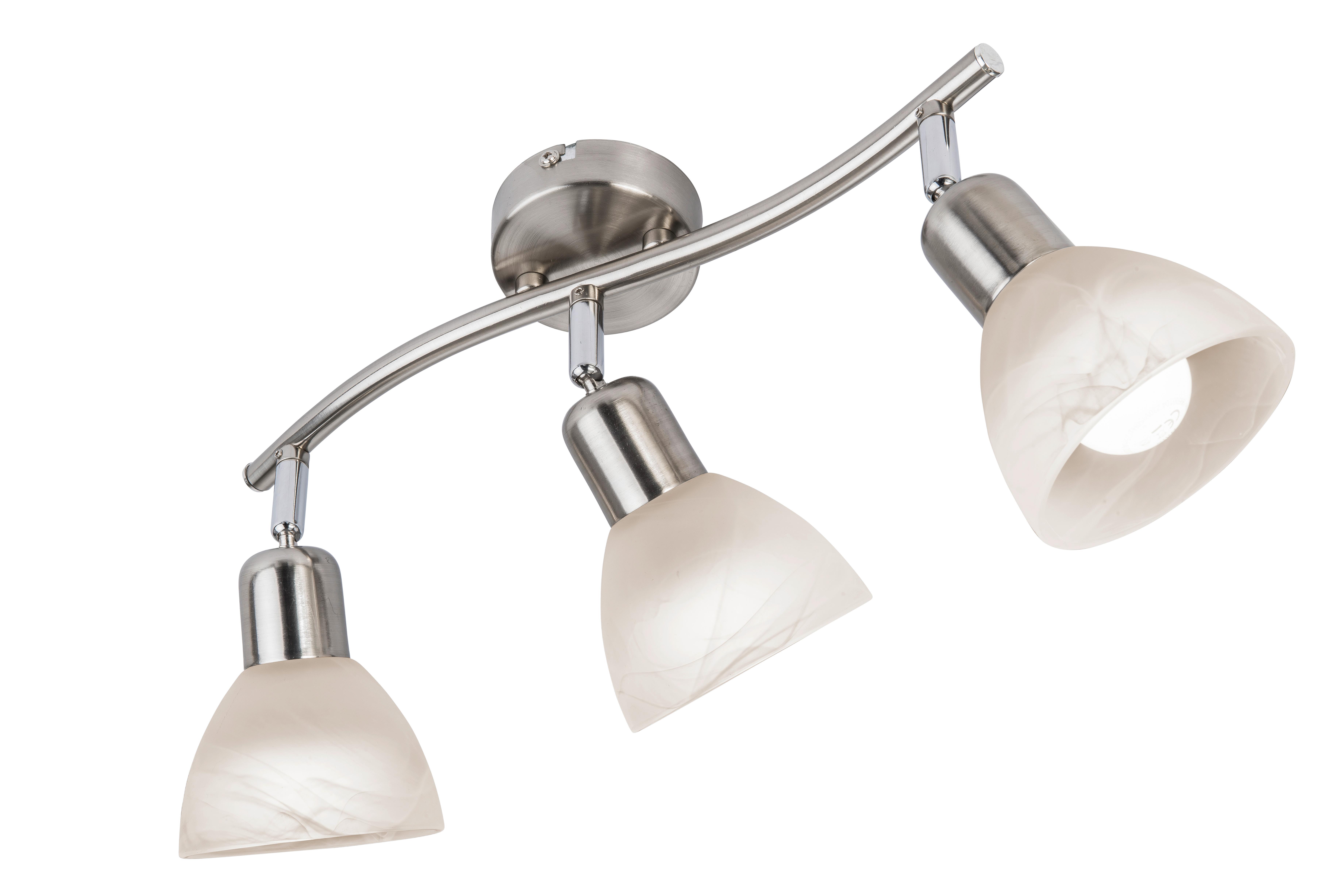 LAMPA REFLEKTOROWA 818903016X DAYTONA *SBN* - biały/kolor niklowy, Basics, metal/szkło (40/10/16,8cm) - Novel