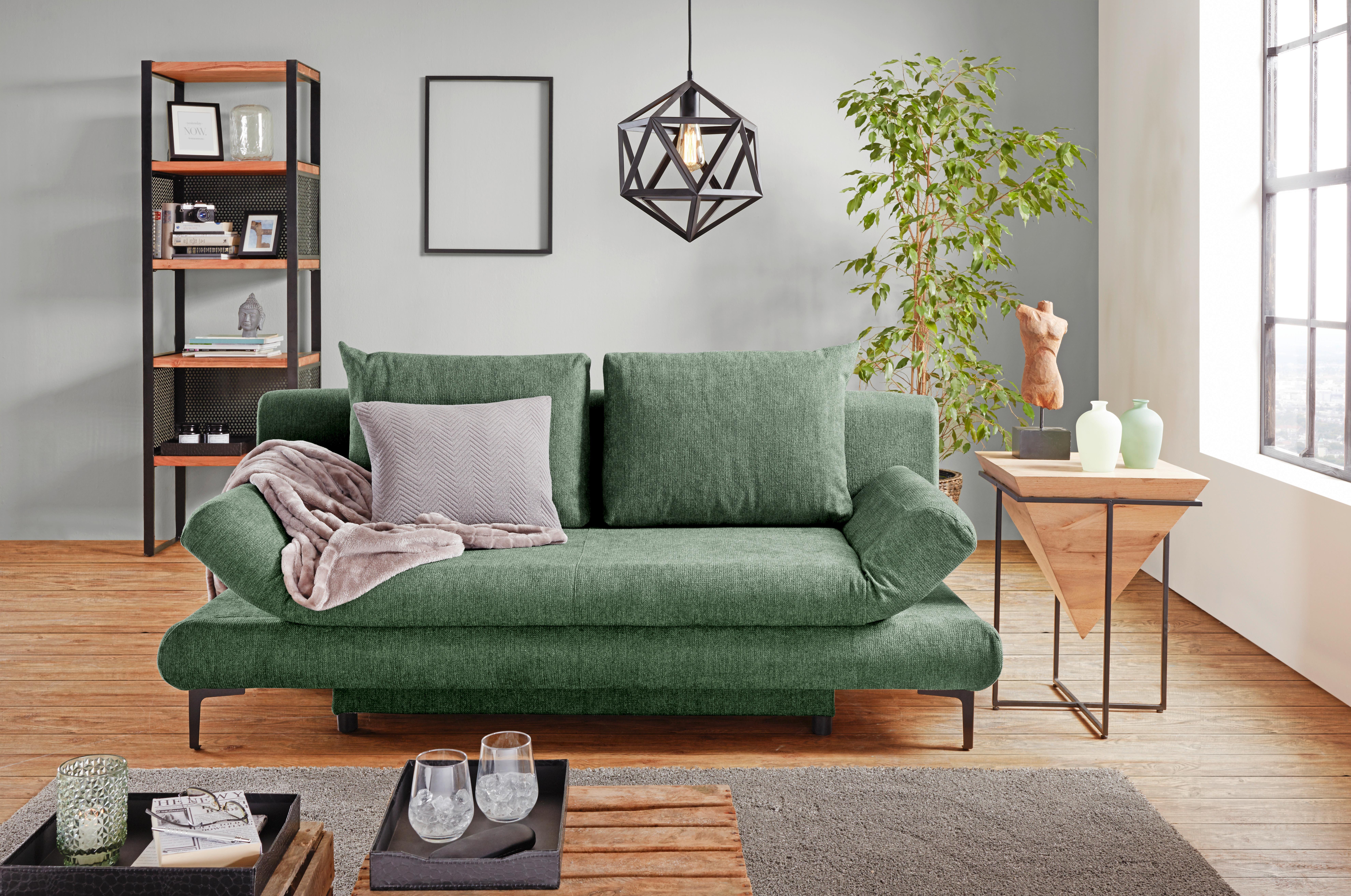 Zofa S Posteljno Funkcijo Lemon, Temno Zelena - črna/temno zelena, Moderno, tekstil (191/42-76/86cm) - Mömax