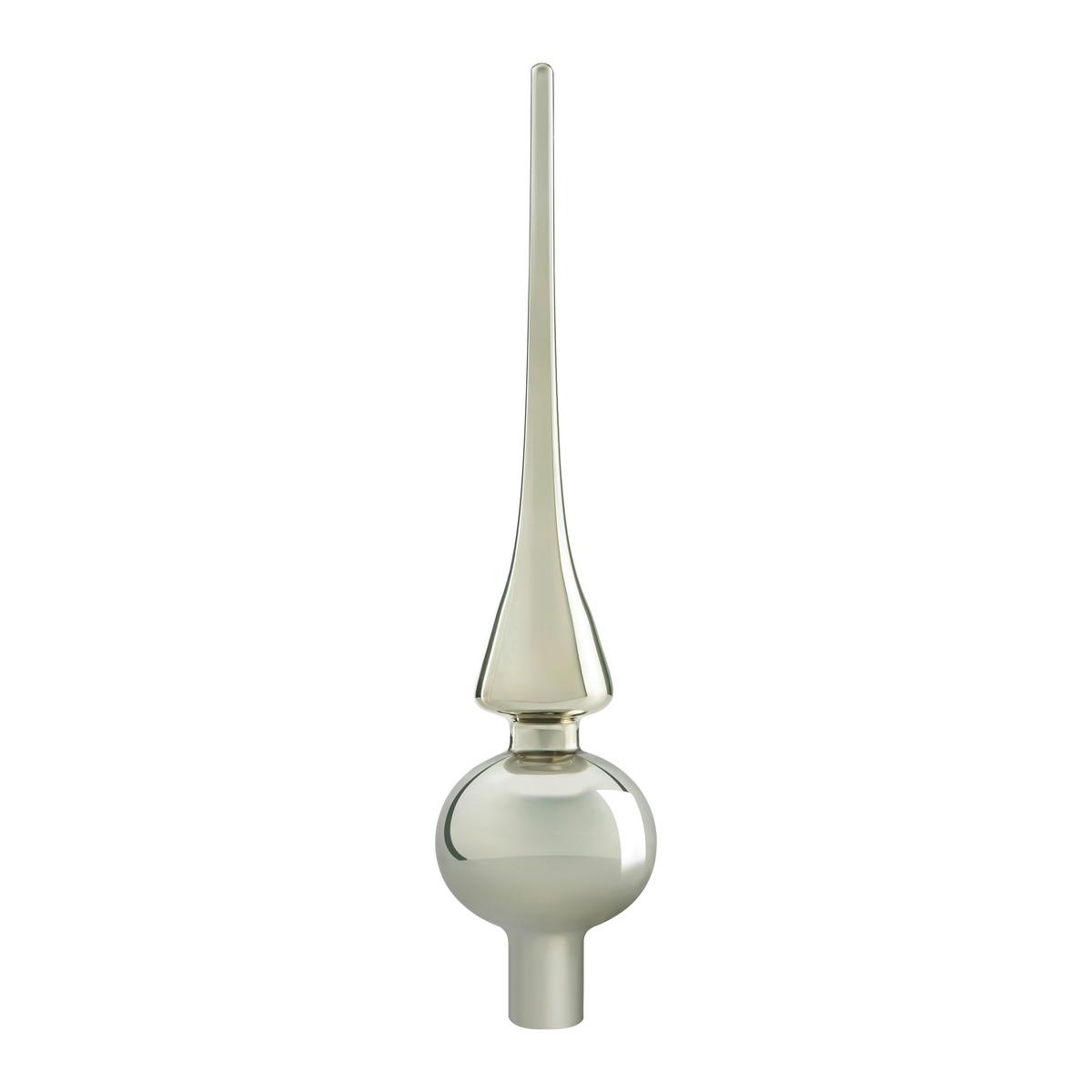 Karácsonyfacsúcsdísz Luna - világos rózsaszín/piros, Konventionell, Üveg (6,6/25,5cm) - Mömax