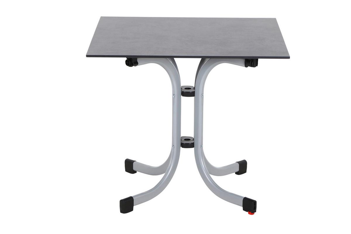 GARTENKLAPPTISCH K95706 - Anthrazit/Silberfarben, KONVENTIONELL, Holz/Kunststoff (80/80/71cm) - Siena Garden