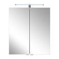 Spiegelschrank Weiß - Weiß, Holzwerkstoff/Metall (60/71/20cm) - Mömax modern living