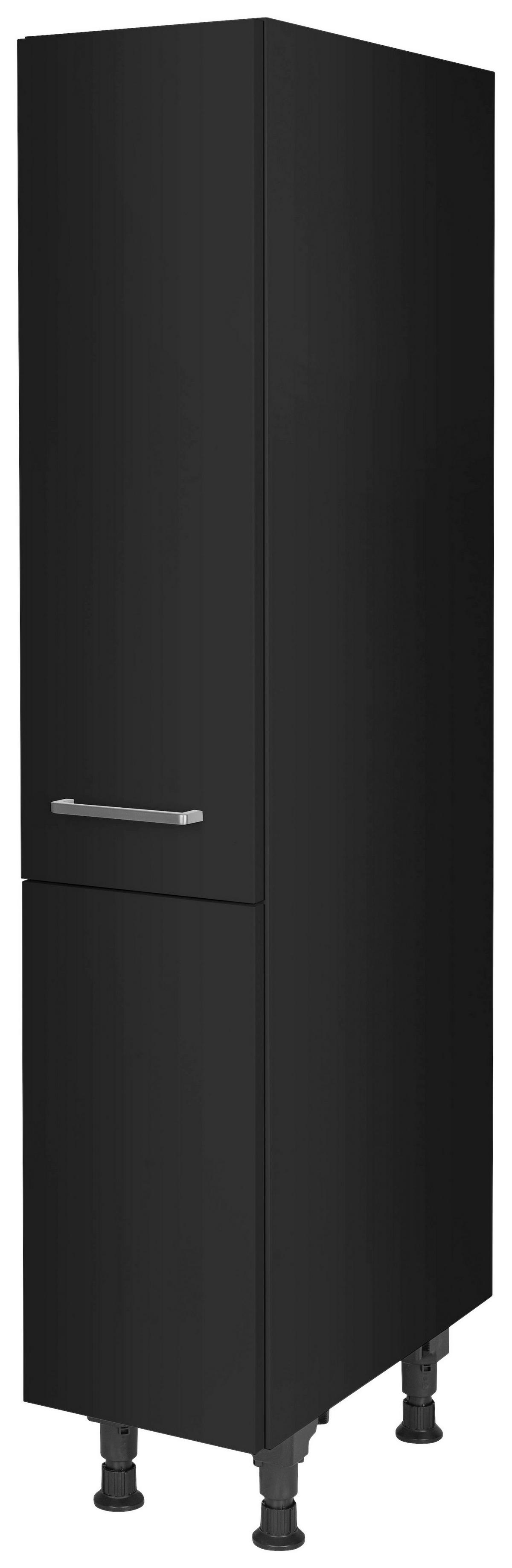 Apothekerschrank Touch Schwarz - Edelstahlfarben/Schwarz, MODERN, Holzwerkstoff/Metall (30/168/58cm) - Nobilia
