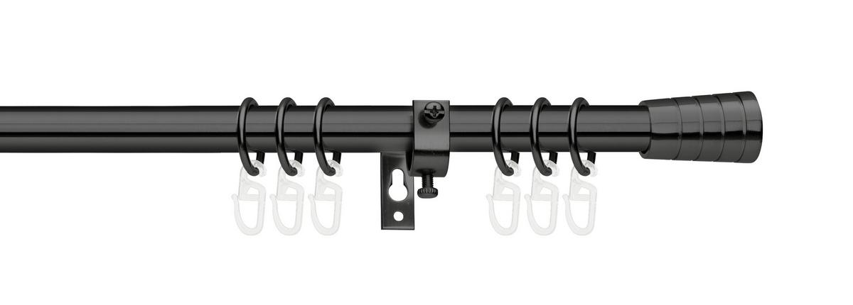 Set de bare rotunde CAP - negru, plastic/metal (130-240cm) - Modern Living
