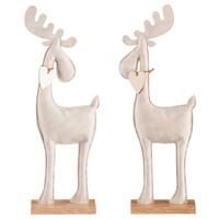 Dekor Szarvas Joshy - bézs, Konventionell, textil/fa (14/35/5cm) - Modern Living