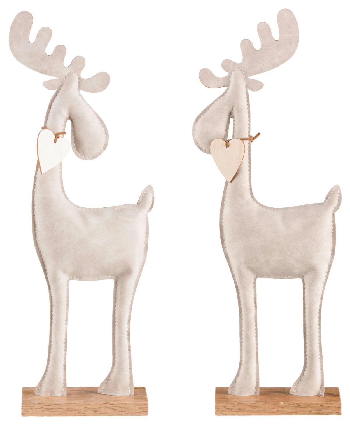 Dekor Szarvas Joshy - bézs, Konventionell, textil/fa (14/35/5cm) - Modern Living