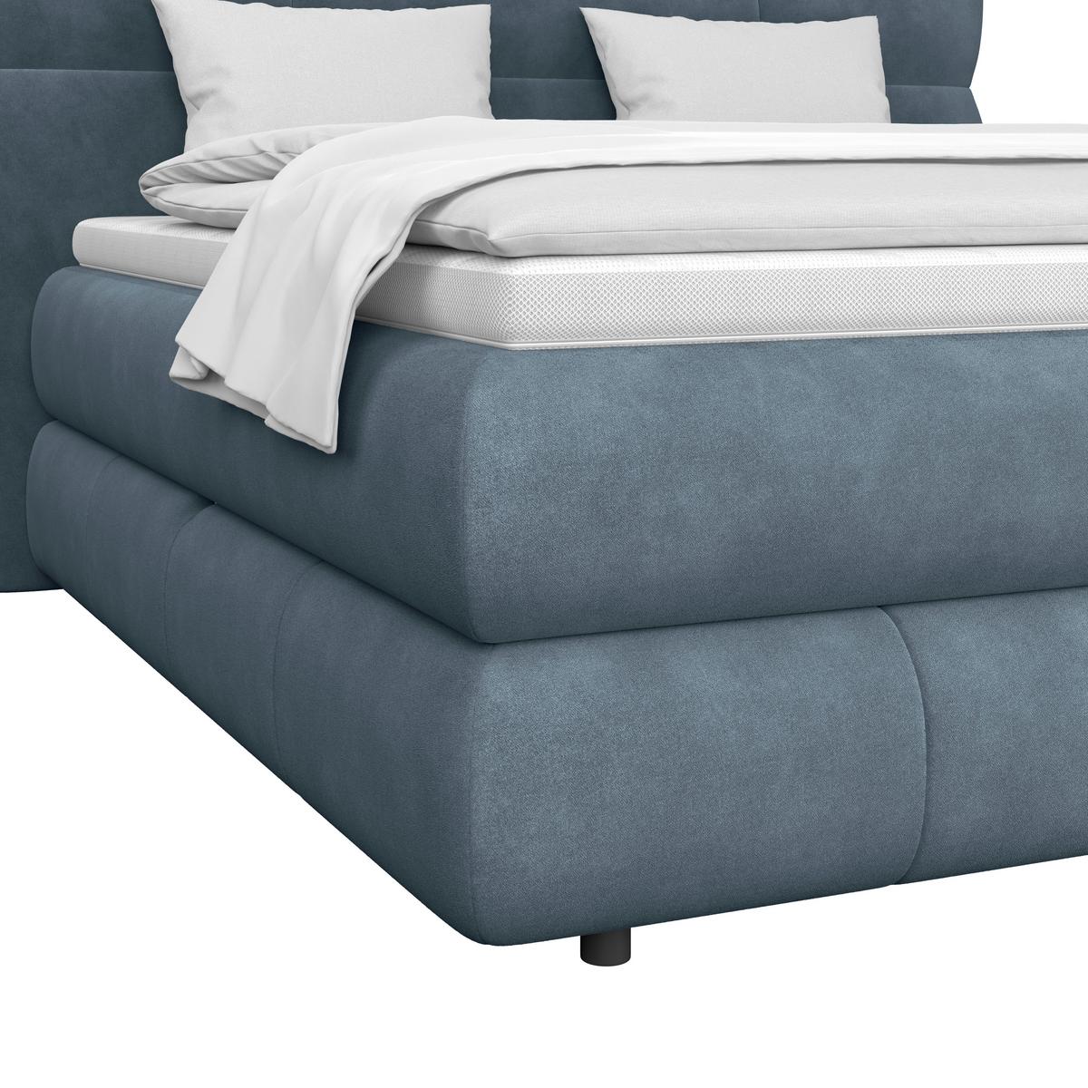 Boxspring Krevet Carmelo - zelena/crna, Trendi, tekstil/plastika (160/200cm) - Premium Living