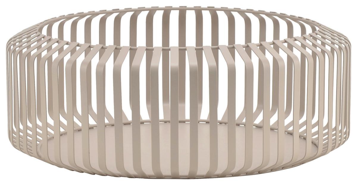 Dekoschale Jana Beige ⌀ ca. 27cm - Beige, MODERN, Metall (27/10,5cm) - Mömax