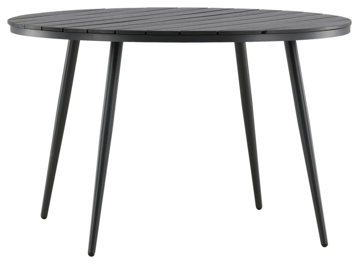 Gartentisch Break ca. 120x74 cm Schwarz - Schwarz, KONVENTIONELL, Kunststoff/Metall (120/74cm) - Gardenson