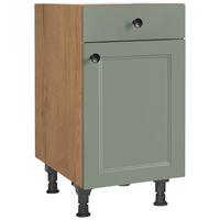 Schubkastenunterschrank Cascada Grün - Eichefarben/Schwarz, MODERN, Holzwerkstoff/Metall (45/87/56cm) - Nobilia