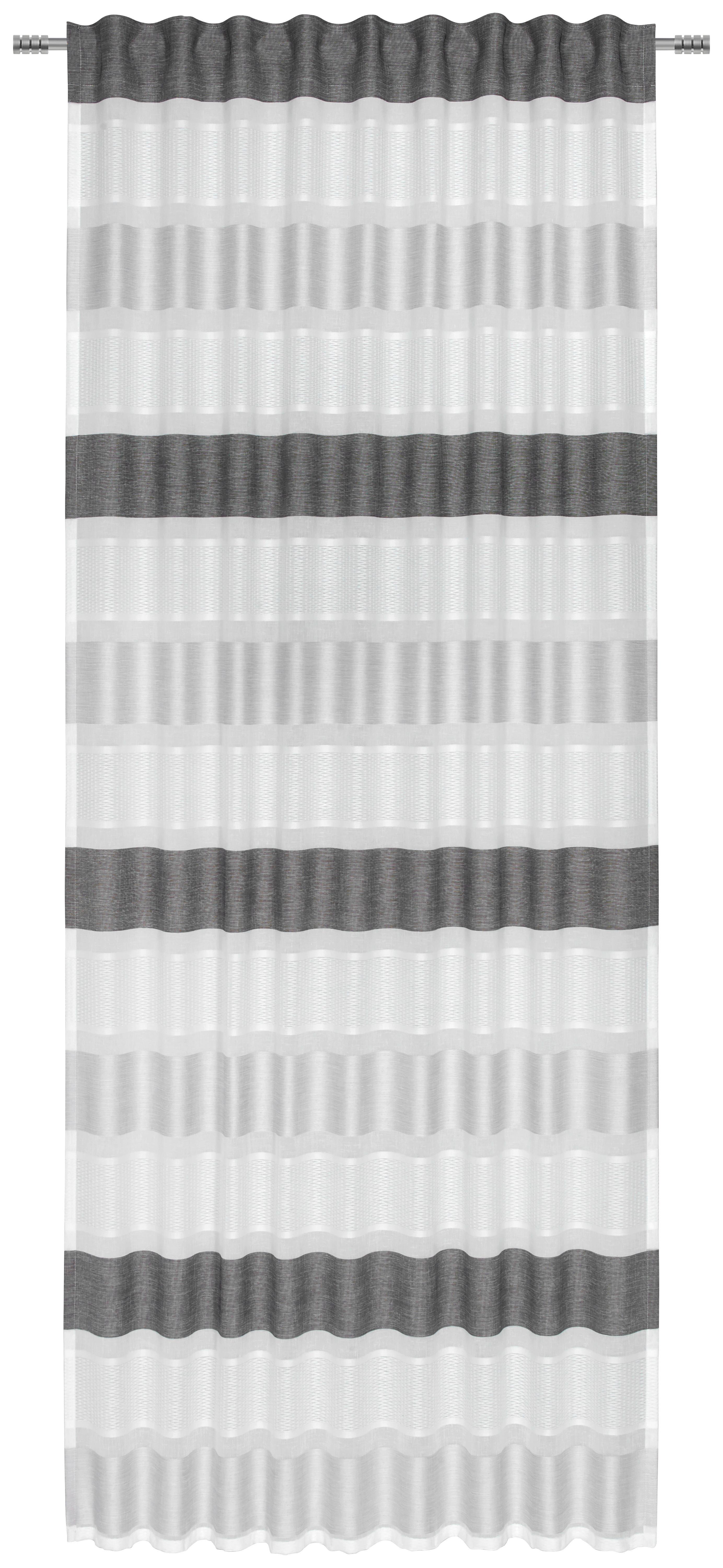 ZASŁONA GOTOWA DUNORO - czarny, Design, tkanina (140/245cm) - Esposa