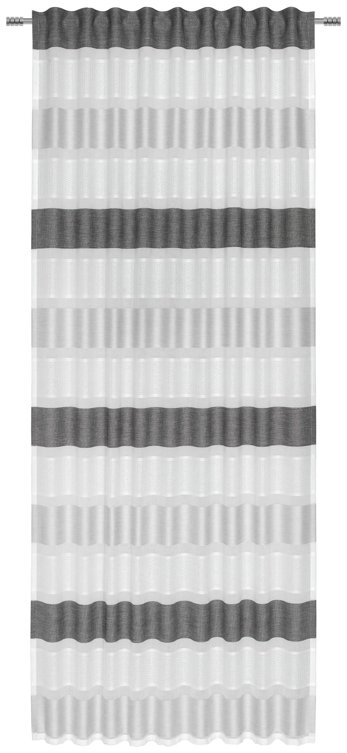 ZASŁONA GOTOWA DUNORO - czarny, Design, tkanina (140/245cm) - Esposa