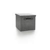 LÅDA MED LOCK FOLDABLE - vit/svart, papper/textil (29,5/28/30cm) - Mömax