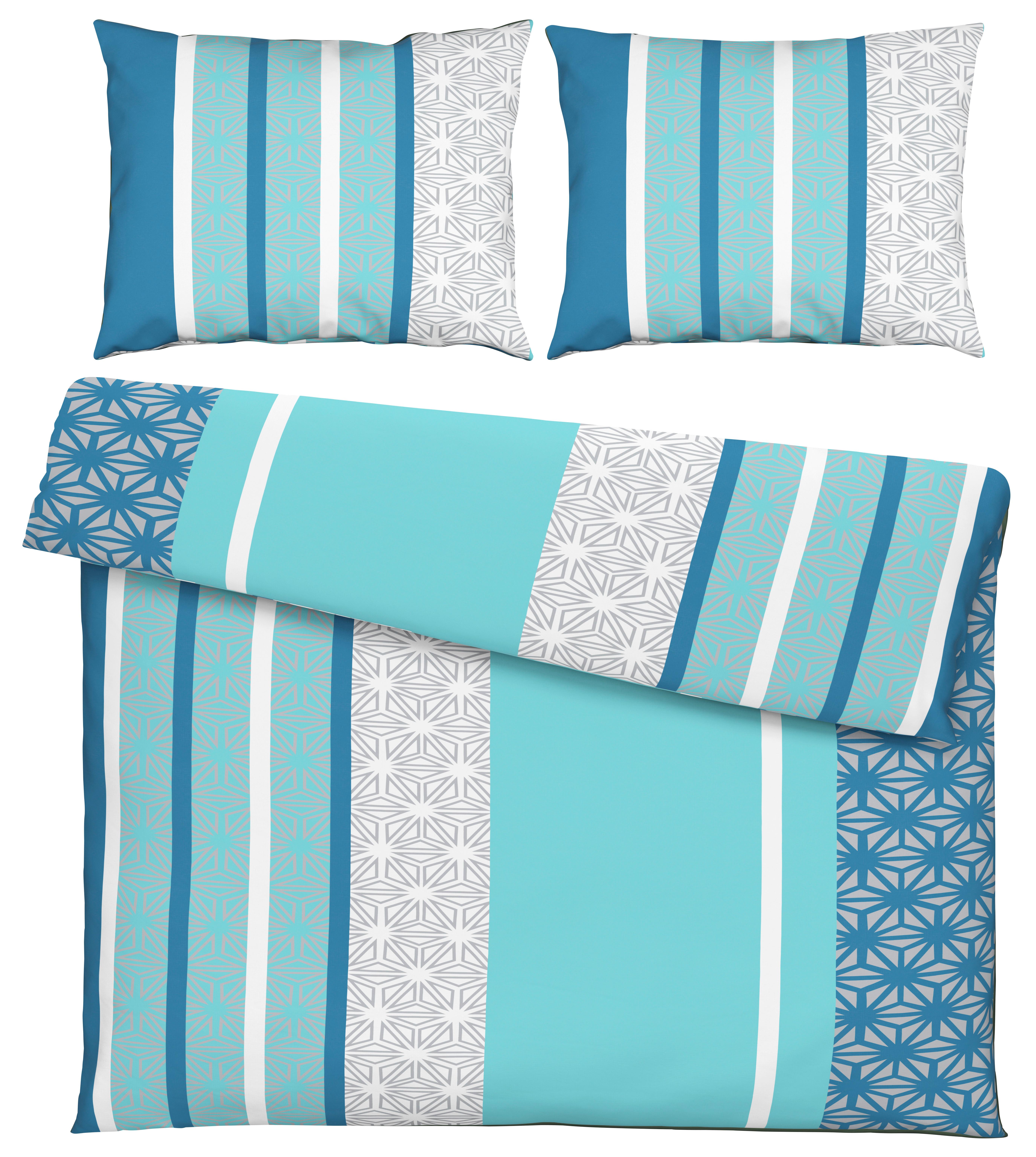 Posteljina Sara 200x200/2x60x80cm - tirkizna, tekstil (200/200cm) - Based