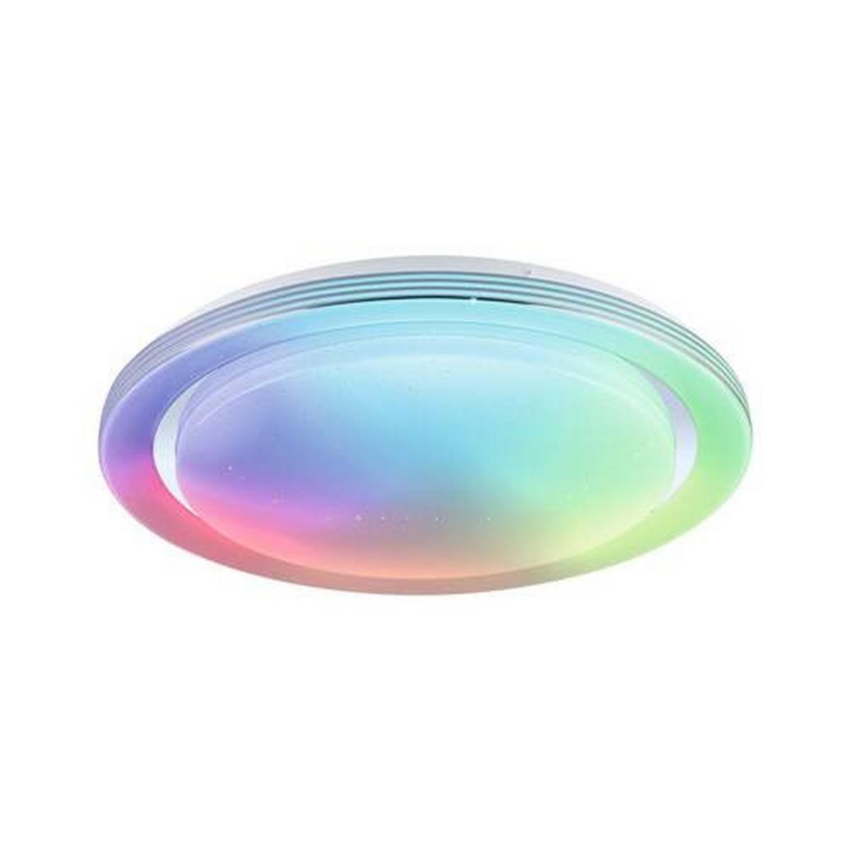 Deckenleuchte Rainbow Weiß/Chromfarben max. 38,5 W - Chromfarben/Weiß, Basics, Kunststoff/Metall (48,5/7,5cm) - Paulmann