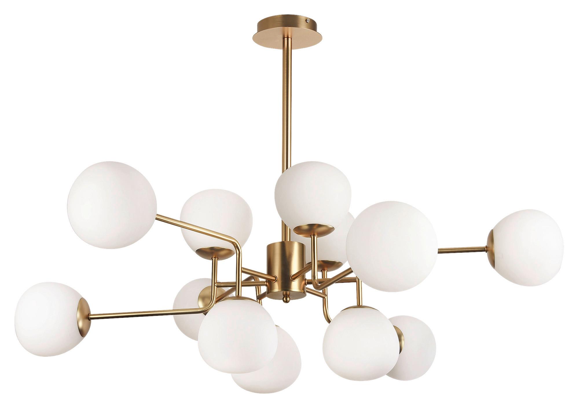 KRONLEUCHTER ERICH - Messingfarben, Trend, Glas/Metall (110/42,7/50cm) - MAYTONI