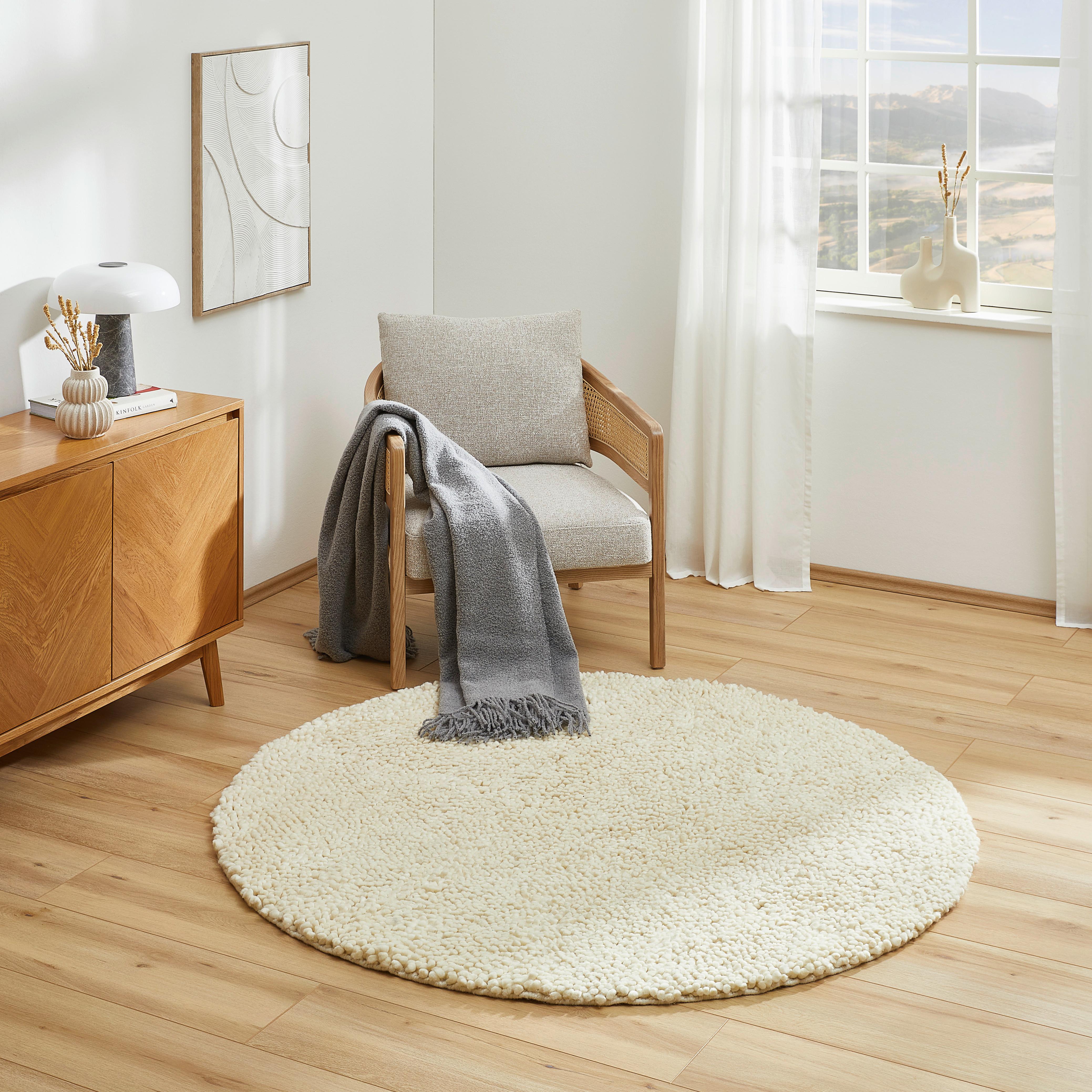 DYWAN TKANY RĘCZNIE ESPOO - beżowy, Natur, tkanina (160cm) - Linea Natura