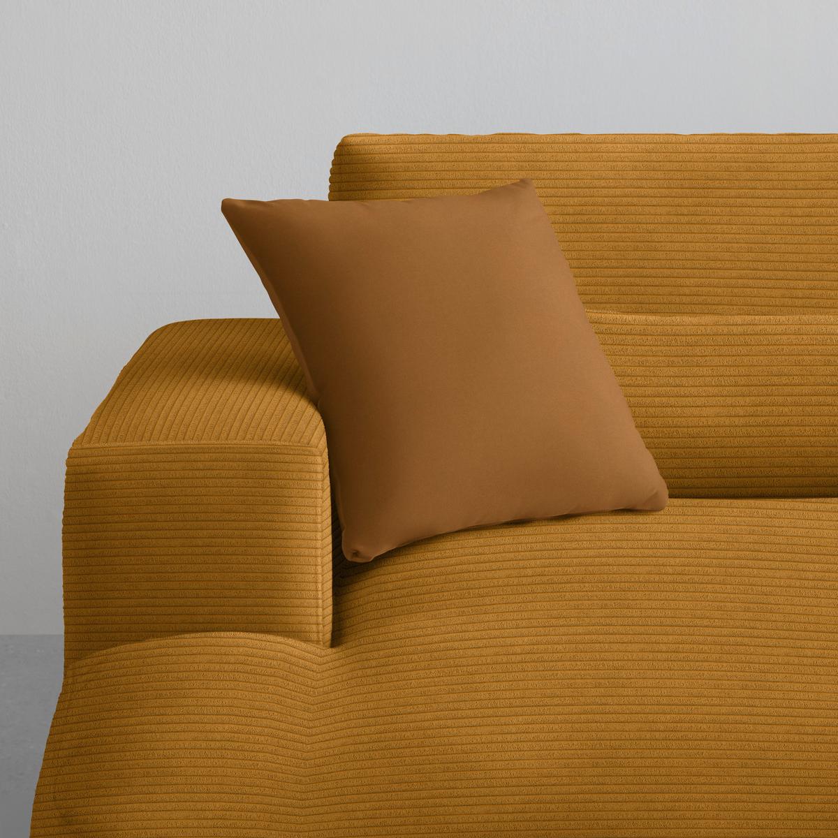 Ecksofa Fabiona rechts Senfgelb - Senfgelb/Schwarz, MODERN, Holz/Kunststoff (268/85/194cm) - Premium Living