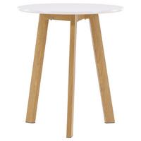 ESSTISCH LEONORA - Hellbraun/Weiß, Design, Holz/Metall (65/65/75cm) - Livetastic