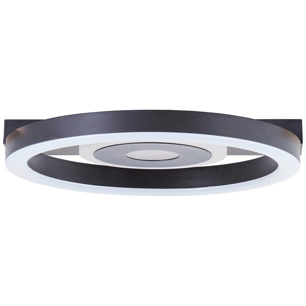 LED-Deckenleuchte Maureen Schwarz max. 12 Watt - Schwarz, Basics, Kunststoff/Metall (5/20/20cm) - Brilliant