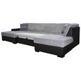 Funkcijska Sedežna Garnitura Diana New - Leva - črna/siva, Moderno, tekstil (355/77/87/184/164cm) - MÖMAX modern living