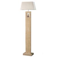 Stehleuchte Miriel Beige max. 22 Watt - Beige, Natur, Holz/Textil (45/23/170cm)