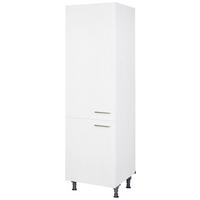 Geschirrschrank Touch Weiß - Edelstahlfarben/Weiß, MODERN, Holzwerkstoff/Metall (60/216,6/58cm) - Nobilia