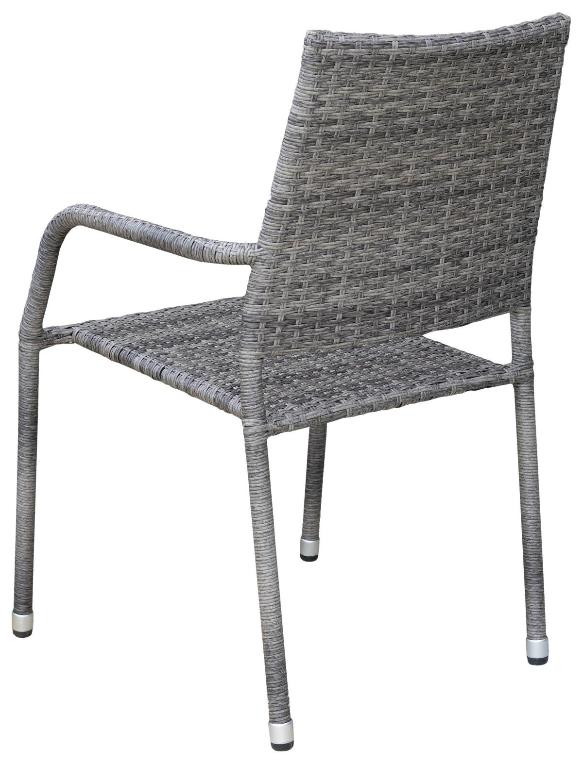 FOTEL SZTAPLOWANY MAUI - szary, Modern, tworzywo sztuczne/metal (54/87/65cm)