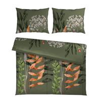 Posteljina Leavi 200x200/2x60x80cm - zelena, Moderno, tekstil (200/200cm) - Mömax